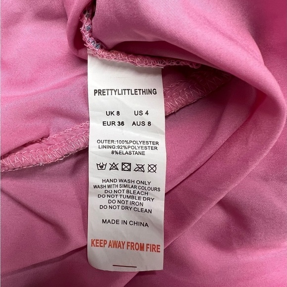 PRETTYLITTLETHING Multi Tropical Pointed Bandeau Mesh Ruched Midaxi Dress 4 - Picture 10 of 11